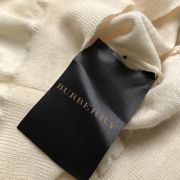 ♥️ BURBERRY SILK WOOL STUDDED BELL SLEEVE SWEATER - Picture 6 of 8